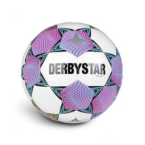 Derbystar Fussball Brillant TT v23 Weiss Pink Gruen 5 von Derbystar