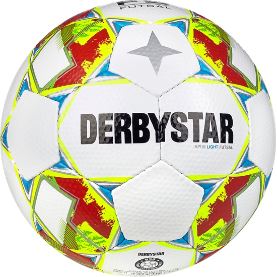 Derbystar Futsal Apus Light v23, weiss gelb rot, 4 von Derbystar