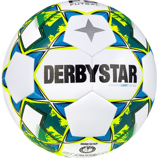 Derbystar Futsal Stratos Light v23, weiss gelb blau, 4 von Derbystar