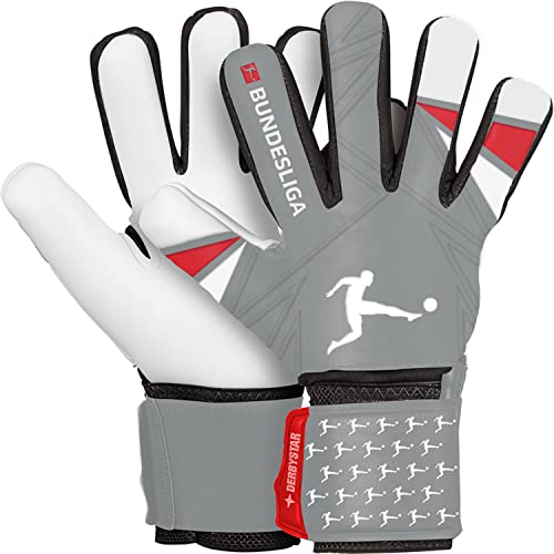 Derbystar Herren Bundesliga v22 Torwarthandschuhe, Grau Schwarz Rot, 9 Derbystar Herren Bundesliga v22 Torwarthandschuhe, Grau Schwarz Rot, 9 von Derbystar