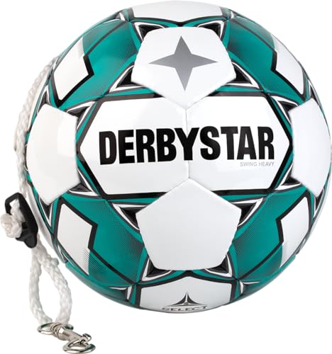 Derbystar Pendelball - Swing Heavy, Fußball-Trainingsball, Weiß, 5, 1 Stk., 15.9 cm, Handgenäht, PU, 435 g, 1 Set, 2 Stk., 1 Pack Derbystar Pendelball - Swing Heavy, Fußball-Trainingsball, Weiß, 5, 1 Stk., 15.9 cm, Handgenäht, PU, 435 g, 1 Set, 2 Stk., 1 Pack von Derbystar