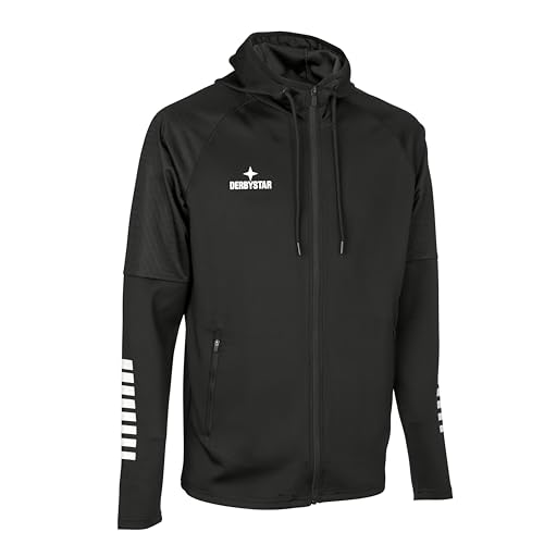 Derbystar Unisex V24 Primo Kapuzenjacke, Schwarz Weiss, 164 EU von Derbystar