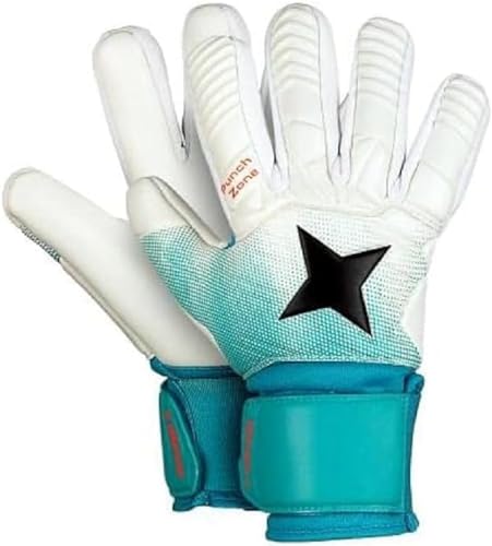 Derbystar Pro Grip Aqua Torwarthandschuhe Weiss/Türkis/Schwarz 8 von Derbystar