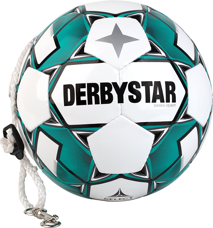 Derbystar Swing Heavy mit Leine Spezialball weiss/türkis 5 Derbystar Swing Heavy mit Leine Spezialball weiss/türkis 5 von Derbystar