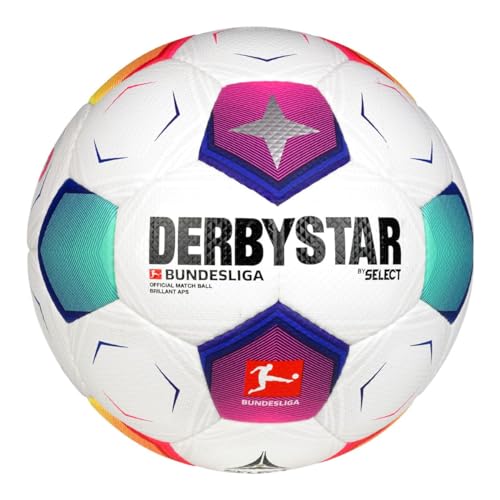 DERBYSTAR Unisex – Erwachsene Bundesliga Brillant APS v23 Fußball, Mehrfarbig, 5 von Derbystar