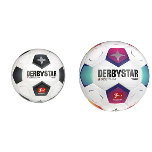 Derbystar Unisex – Erwachsene Bundesliga Brillant Replica Classic v23 Fußball, weiß, 5 & Bundesliga Brillant Replica v2 Fußball 23, 5 Derbystar Unisex – Erwachsene Bundesliga Brillant Replica Classic v23 Fußball, weiß, 5 & Bundesliga Brillant Replica v2 Fußball 23, 5 von Derbystar
