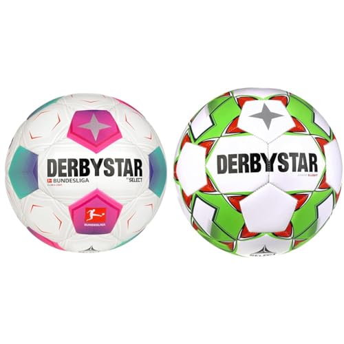 Derbystar Unisex Jugend Bundesliga Club S-Light v23 Fußball, Weiß, 3 & Unisex – Erwachsene Fußball Junior S-Light V23 Größe 3, Weiss grün, 3 Derbystar Unisex Jugend Bundesliga Club S-Light v23 Fußball, Weiß, 3 & Unisex – Erwachsene Fußball Junior S-Light V23 Größe 3, Weiss grün, 3 von Derbystar