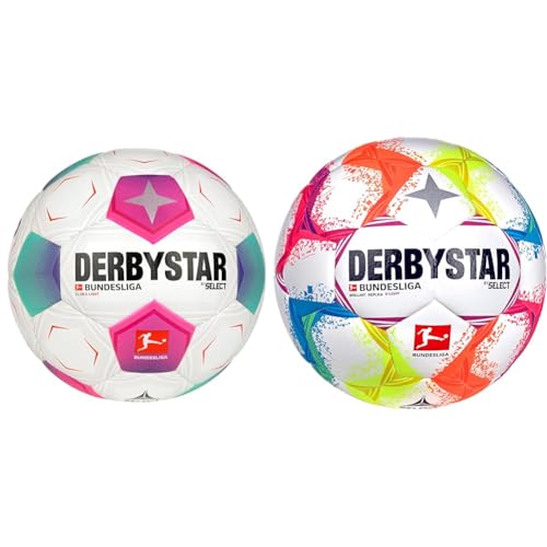 Derbystar Unisex Jugend Bundesliga Club S-Light v23 Fußball, weiß, 3 & Brillant Ball Multicolor 3 von Derbystar