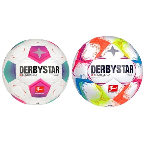 Derbystar Unisex Jugend Bundesliga Club S-Light v23 Fußball, weiß, 3 & Brillant Ball Multicolor 3 Derbystar Unisex Jugend Bundesliga Club S-Light v23 Fußball, weiß, 3 & Brillant Ball Multicolor 3 von Derbystar