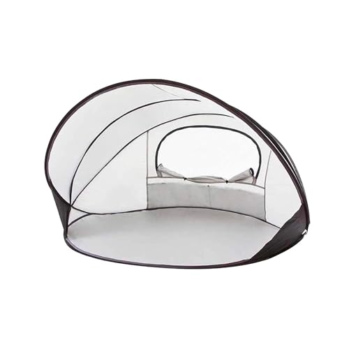 Deryan Strandmuschel Pop Up Strandzelt XXL - Strandzelt für Erwachsen, Kinder und Baby - 2-4 Personen - Reißverschlusstür, UV-Schutz 50+, Windschutz und herringen - Tragbares Wurfzelt - Silber Deryan Strandmuschel Pop Up Strandzelt XXL - Strandzelt für Erwachsen, Kinder und Baby - 2-4 Personen - Reißverschlusstür, UV-Schutz 50+, Windschutz und herringen - Tragbares Wurfzelt - Silber von Deryan