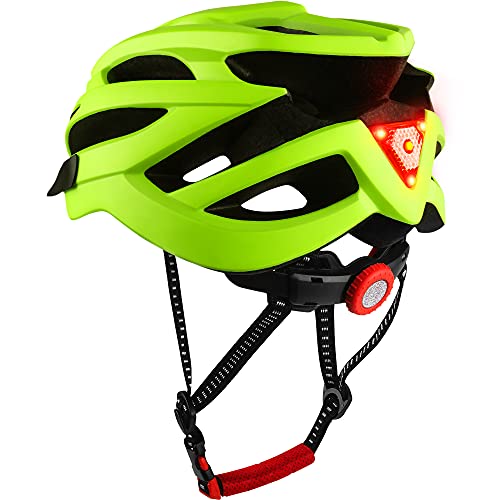 DesignSter Fahrradhelm für Erwachsene Herren Damen Mit CE- und UKCA-Doppelzertifizierung MTB Mountainbike Helm mit Abnehmbarem Visier und Verstellbar Radhelm(Gelb，58-61CM，Einstellbare Größe) von DesignSter