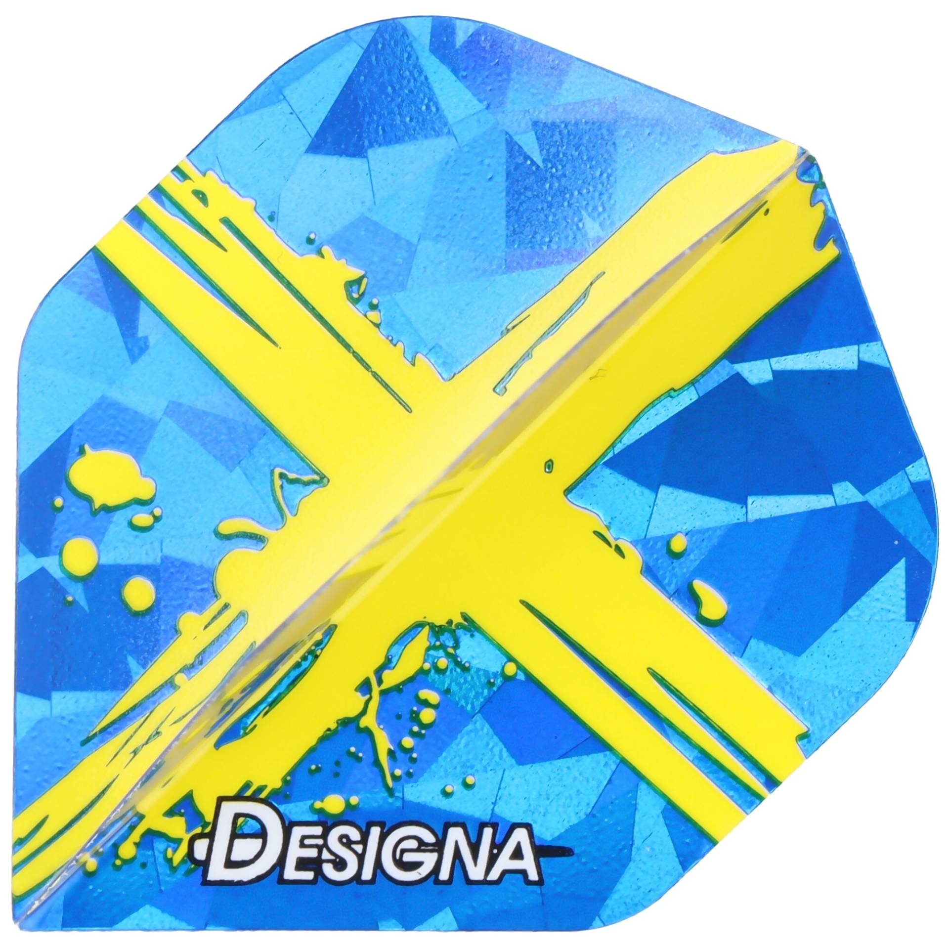 Dart Flight mit der Schweden Fahne, blau gelb, 44x34mm von Designa