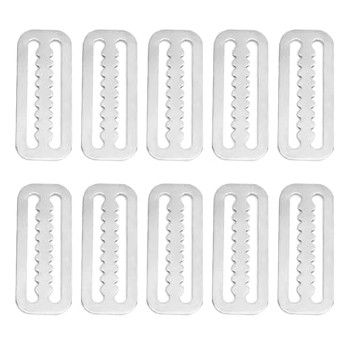 Desikixudy 10 Stück 5,1 cm (2 Zoll) Tauchgurtschnallen, Schiebeverschluss, Gewichtshalteclips mit Zähnen für Standardgurte, 5,1 cm (5,1 cm) von Desikixudy