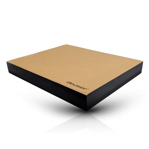 Deuser Balance Pad Kork, Rutschfester Balance Trainer für Physiotherapie, Fitness und Gleichgewichtstraining, ca. 50 x 40 x 6 cm, Schwarz Deuser Balance Pad Kork, Rutschfester Balance Trainer für Physiotherapie, Fitness und Gleichgewichtstraining, ca. 50 x 40 x 6 cm, Schwarz von Deuser