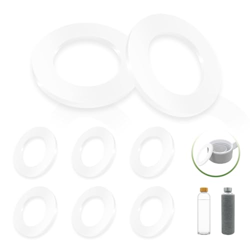 Devantia 8 Stück Dichtungsring für T&N Glasflaschen - Silikon Ersatz-Dichtung für Glasflaschen Deckel, Gummidichtung für 550ml 750ml & 1 Liter T&N Trinkflaschen Devantia 8 Stück Dichtungsring für T&N Glasflaschen - Silikon Ersatz-Dichtung für Glasflaschen Deckel, Gummidichtung für 550ml 750ml & 1 Liter T&N Trinkflaschen von Devantia