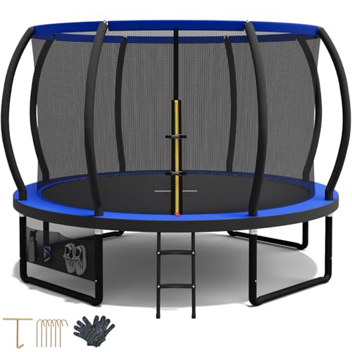 Devoko Trampolin Outdoor Ø 228/305/366/427 cm, vom TÜV Rheinland GS-Zertifikat, Kindertrampolin Gartentrampolin mit Sicherheitsnetz, Rundes Riesentrampolin mit Leiter und Schuhbeutel Devoko Trampolin Outdoor Ø 228/305/366/427 cm, vom TÜV Rheinland GS-Zertifikat, Kindertrampolin Gartentrampolin mit Sicherheitsnetz, Rundes Riesentrampolin mit Leiter und Schuhbeutel von Devoko