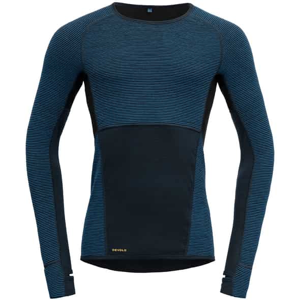 Devold of Norway Tuvegga Merino LS-Shirt Reversible M Herren Funktionsunterhemd (Blau L ) Skibekleidung von Devold of Norway