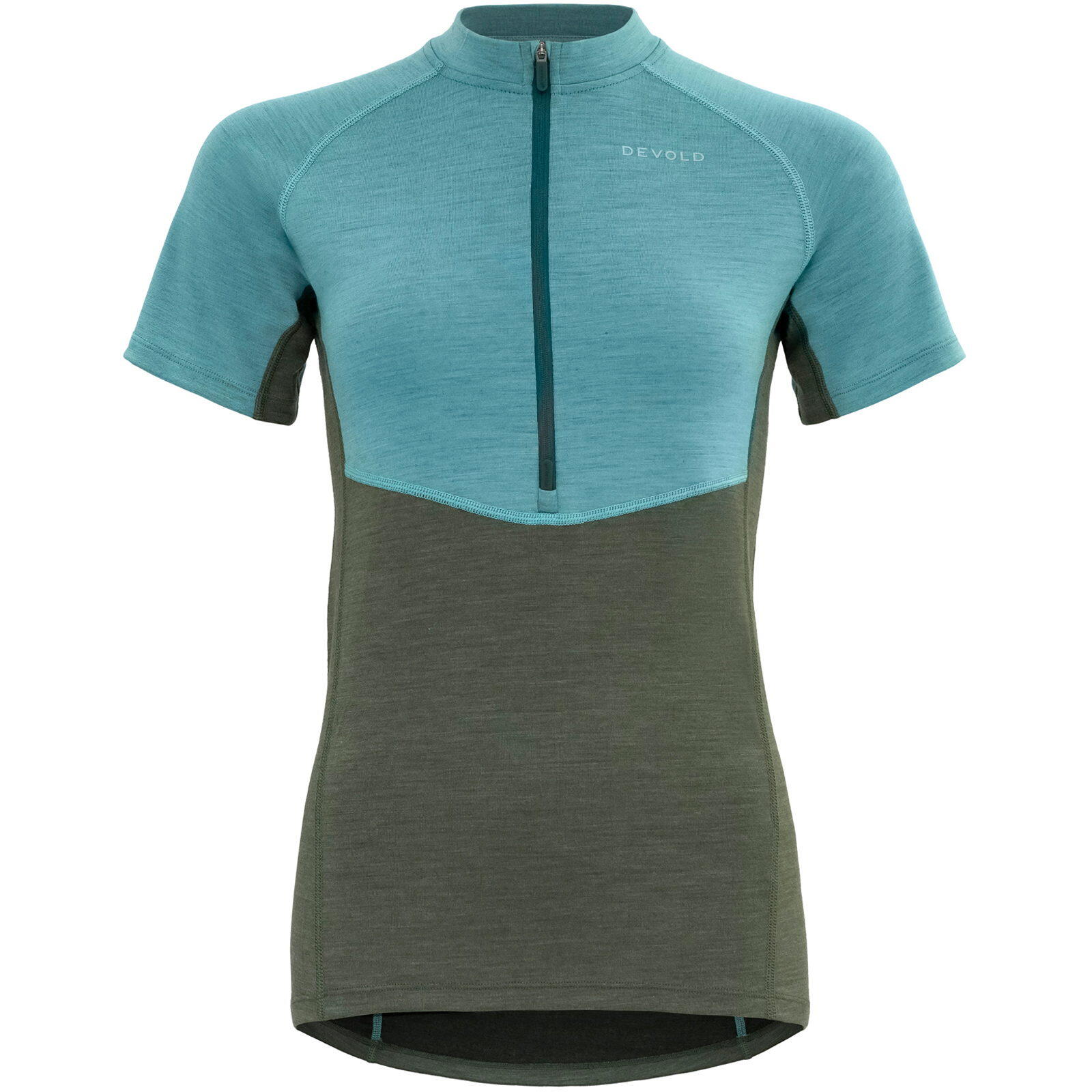 Bike-Funktionsshirt Standal Merino Tee Zip Neck Wmn forest von Devold