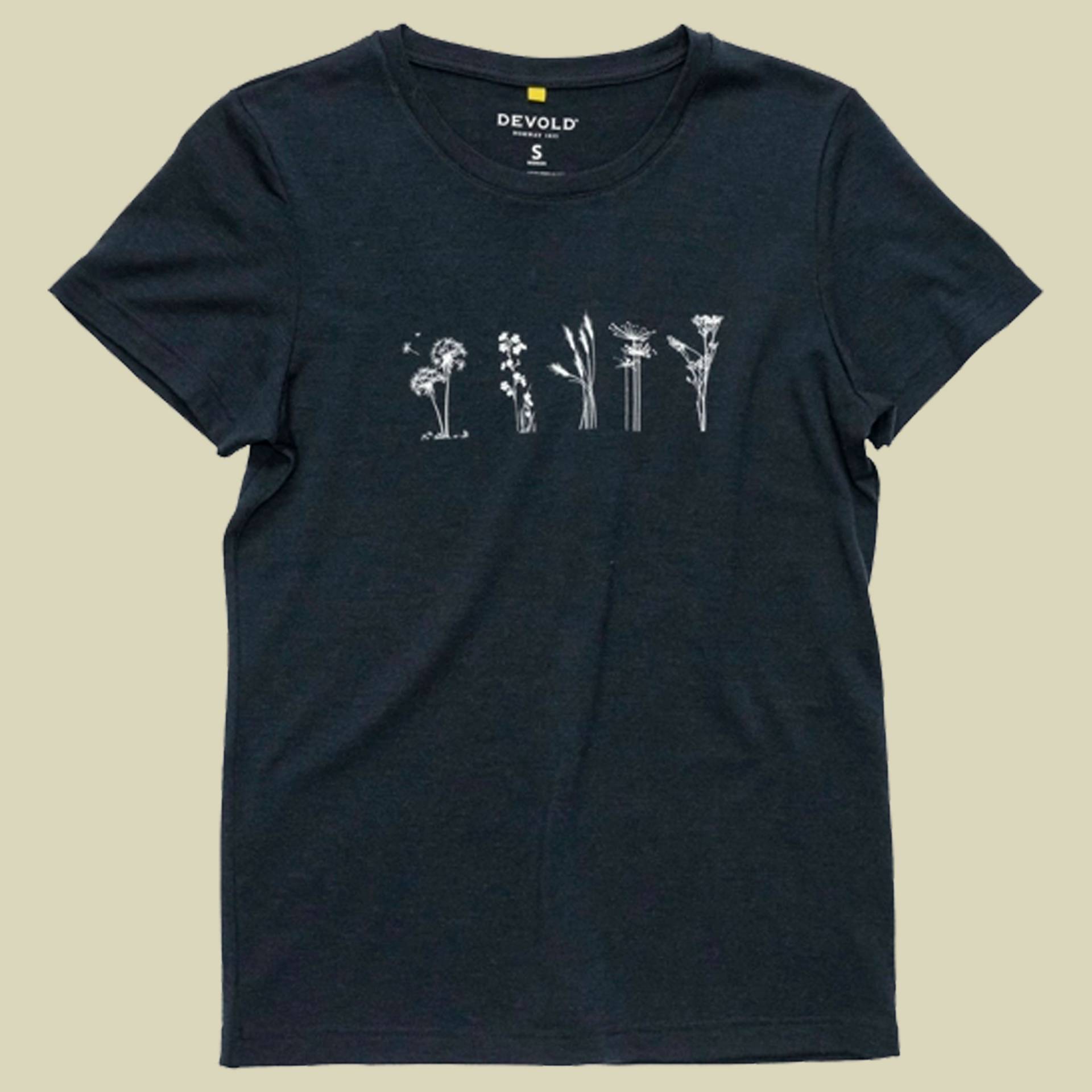 Classic Flowers Tee Woman L schwarz - ink Classic Flowers Tee Woman L schwarz - ink von Devold