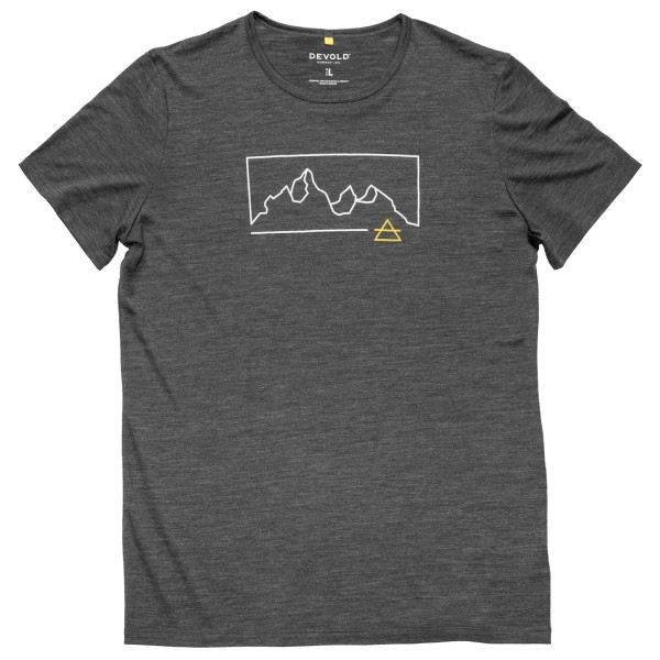 Devold - Active Outline Tee - Merinoshirt Gr S grau von Devold