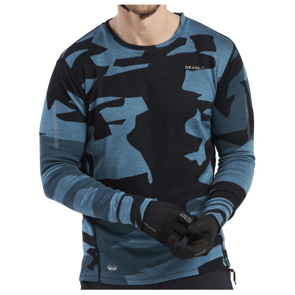 Devold - Kløvstien Merino Shirt - Radtrikot Gr S blau von Devold