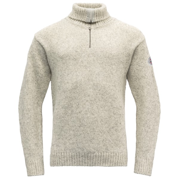 Devold - Nansen Sweater Zip Neck - Merinopullover Gr L beige/grau von Devold