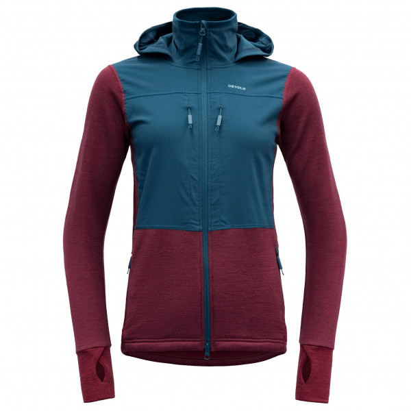 Devold - Women's Herøy Hybrid Merino Jacket - Merinojacke Gr M rot von Devold