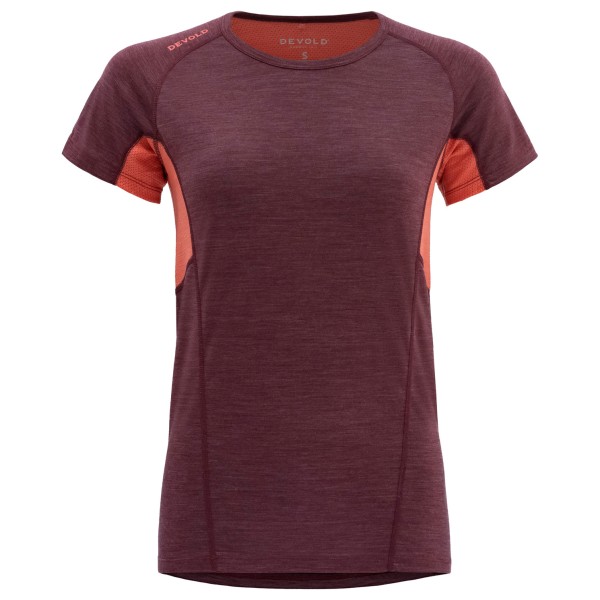 Devold - Women's Running Merino 130 T-Shirt - Merinoshirt Gr L;M;S;XL;XS rot;türkis von Devold