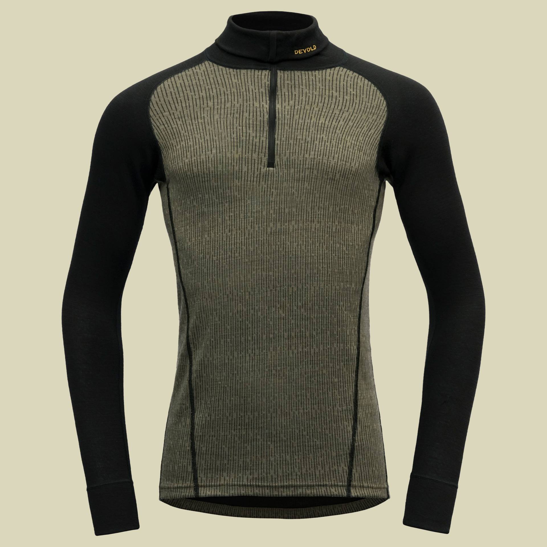 Duo Active Merino 205 Zip Neck Man Größe M  Farbe lichen/caviar von Devold