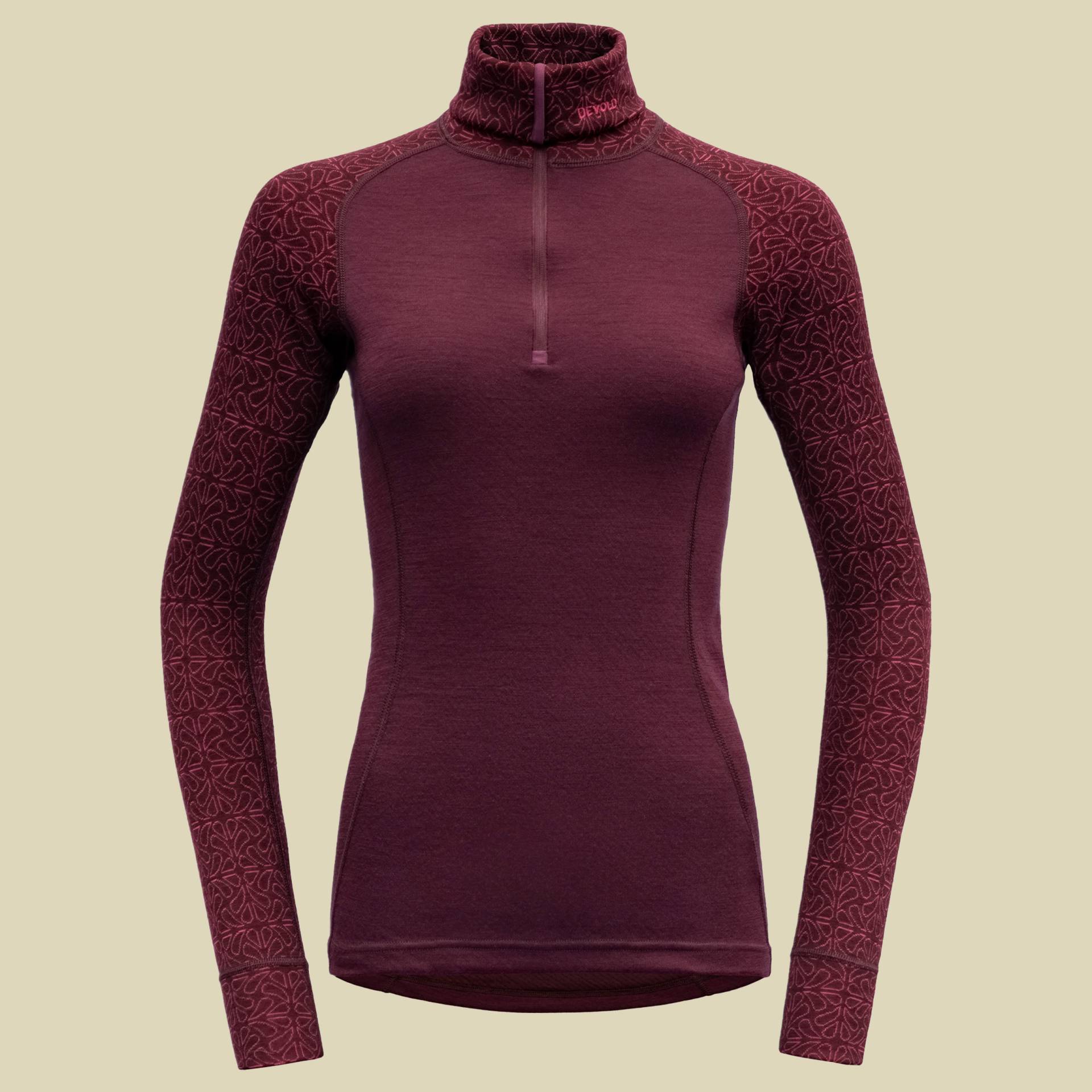 Duo Active Merino 205 Zip Neck Woman Größe L  Farbe port von Devold