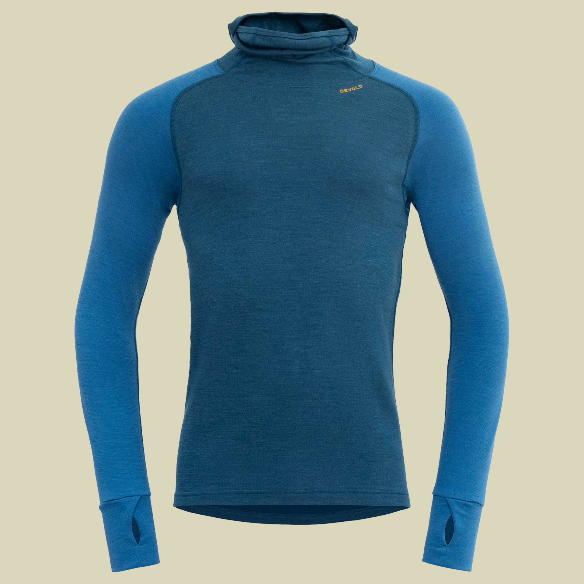 Expedition Merino Silk Hoodie Man L blau - flood/blue von Devold