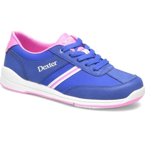 Dexter Dani Bowlingschuhe für Damen (für Rechts- und Linkshänder, universelle Gleitsohlen auf beiden Schuhen), Blau/Rosa, Größe 45 von Dexter