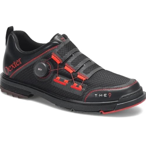 Dexter Herren Bowling Shoes Bowlingschuhe, Schwarz/Rot von Dexter