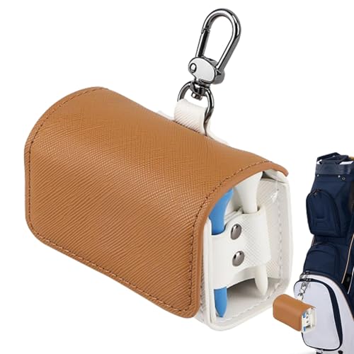 Dfstvup Golf-Tee-Tasche,Golf-Tee-Tasche-Beutel | Golftasche Wasserfeste Golfzubehörtasche | Golfball-Zubehör, PU-Leder-Golftasche für Golftraining, Turniere, Training, Freunde, Familie von Dfstvup