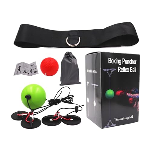 Box-Reflex-Ball, Schlaggeschwindigkeitstraining, Boxkopfball, Hand-Augen-Koordination, Geschwindigkeit und Beweglichkeitsball, kein Bohren, verbessert Schlaggeschwindigkeit und Beweglichkeit, von Dgayaeic