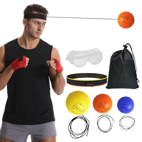 Upgraded Boxing Reflex Ball, Kids Punching Reflex Ball, Boxing Reflex Ball For Adults, Boxer Training Reflex Ball Improves Hand-Eye Coordination And Reflexes Perfect Training Tool For Beginners, Boxer von Dgayaeic