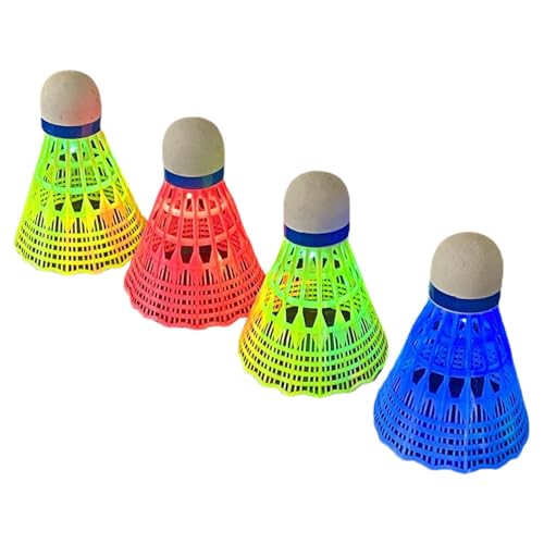 Wiederaufladbare Badminton-Federbälle, tragbar, LED-Federball, mehrere Farben, LED-Federball, Nylon-Beleuchtung, Badminton-Federball, leuchtet im Dunkeln, vereinfachte Verwendung für drinnen und Wiederaufladbare Badminton-Federbälle, tragbar, LED-Federball, mehrere Farben, LED-Federball, Nylon-Beleuchtung, Badminton-Federball, leuchtet im Dunkeln, vereinfachte Verwendung für drinnen und von Dgayaeic