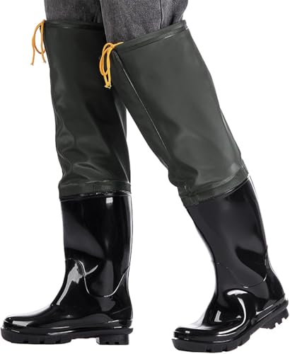 DgtZyrih 60 cm hohe Regenstiefel Angelschuhe Ultraleichte PVC-Wathose 100% wasserdichte Gummistiefel rutschfeste Jagdstiefel zum Angeln Jagd Pflanzen Landwirtschaft,Schwarz,44 DgtZyrih 60 cm hohe Regenstiefel Angelschuhe Ultraleichte PVC-Wathose 100% wasserdichte Gummistiefel rutschfeste Jagdstiefel zum Angeln Jagd Pflanzen Landwirtschaft,Schwarz,44 von DgtZyrih