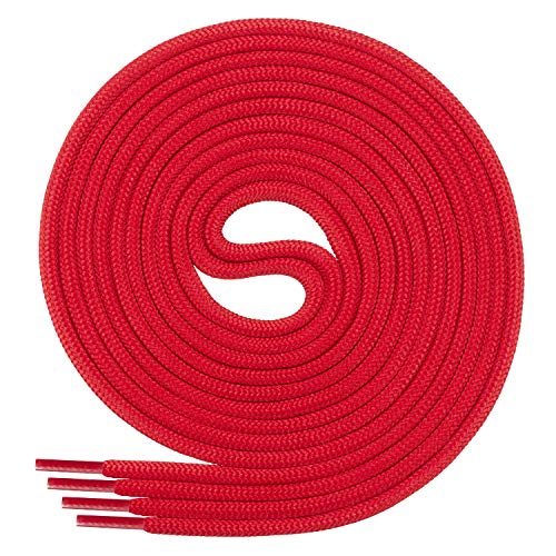 Di Ficchiano 3 Paar Schnürsenkel rund [ ø 3mm ], Schuhbänder reißfester Ersatz Shoelaces aus Polyester Farbe: rot Länge: 70cm von Di Ficchiano