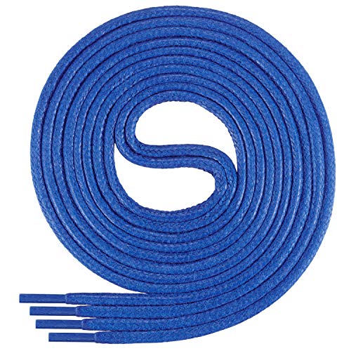 Di Ficchiano gewachste runde Schnürsenkel blau, Schuhband, Laces, Durchmesser 2-4 mm für Businessschuhe, Anzugschuhe und Lederschuhe Farbe: chaber Länge: 150cm von Di Ficchiano