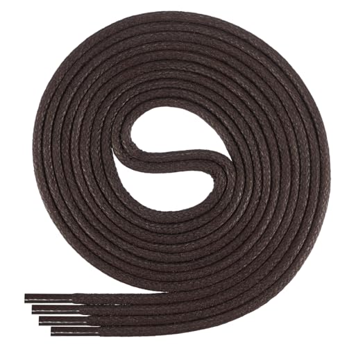 Di Ficchiano gewachste runde Schnürsenkel dunkelbraun, Schuhband, Laces, Durchmesser 2-4 mm für Businessschuhe, Anzugschuhe und Lederschuhe Farbe: dark.brown Länge: 170cm von Di Ficchiano