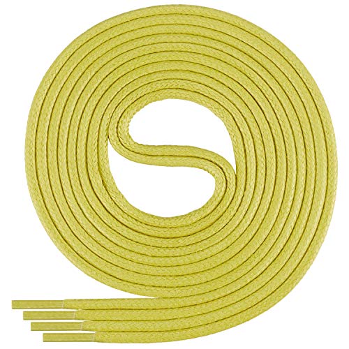 Di Ficchiano gewachste runde Schnürsenkel, Schuhband, Laces, Durchmesser 2-4 mm für Businessschuhe, Anzugschuhe und Lederschuhe Farbe: mustard Länge: 170cm von Di Ficchiano