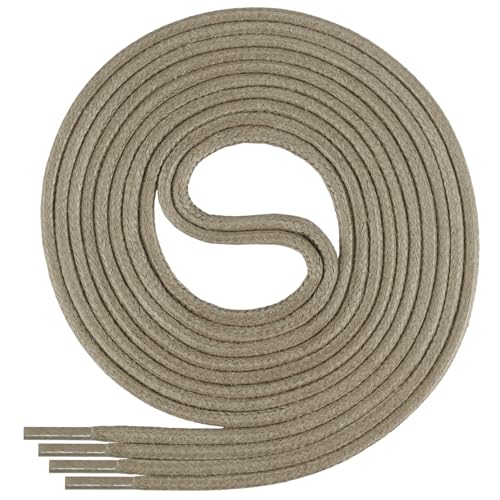 Di Ficchiano gewachste runde Schnürsenkel grün, Schuhband, Laces, Durchmesser 2-4 mm für Businessschuhe, Anzugschuhe und Lederschuhe Farbe: olive Länge: 130cm von Di Ficchiano