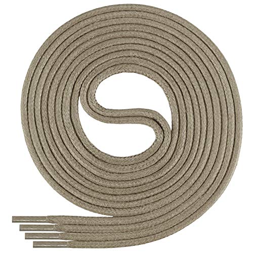 Di Ficchiano gewachste runde grüne Schnürsenkel, Schuhband, Laces, Durchmesser 2-4 mm für Businessschuhe, Anzugschuhe und Lederschuhe Farbe: olive Länge: 170cm von Di Ficchiano