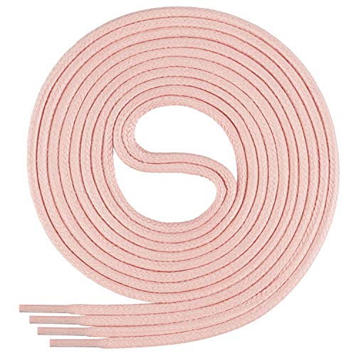 Di Ficchiano gewachste runde Schnürsenkel, Schuhband, Laces, Durchmesser 2-4 mm für Businessschuhe, Anzugschuhe und Lederschuhe Farbe: pink.1302 Länge: 190cm von Di Ficchiano