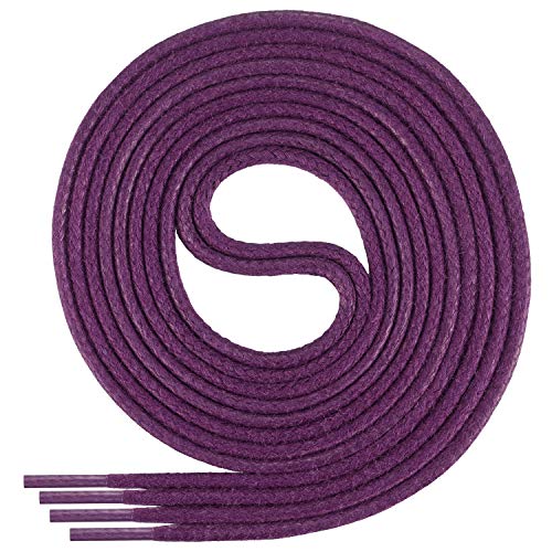 Di Ficchiano gewachste runde Schnürsenkel, Schuhband, Laces, Durchmesser 2-4 mm für Businessschuhe, Anzugschuhe und Lederschuhe Farbe: violet Länge: 130cm von Di Ficchiano