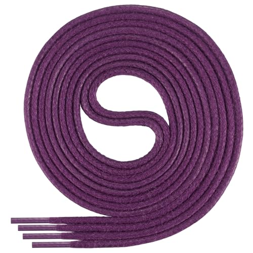 Di Ficchiano gewachste runde Schnürsenkel, Schuhband, Laces, Durchmesser 2-4 mm für Businessschuhe, Anzugschuhe und Lederschuhe Farbe: violet Länge: 130cm von Di Ficchiano