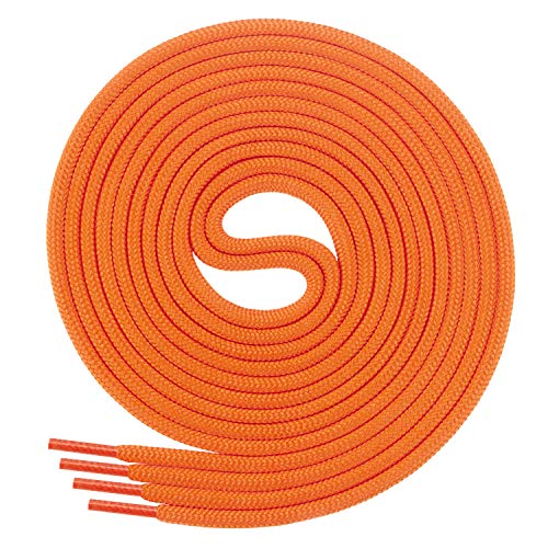 Di Ficchiano Schnürsenkel rund, Rundsenkel für Business- und Lederschuhe, reißfester Allroundsenkel, ø 3mm Farbe orange Länge 130cm von Di Ficchiano