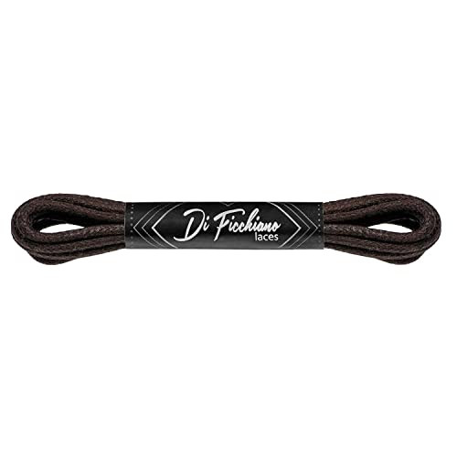 Di Ficchiano Schnürsenkel rund Baumwolle gewachst I Wasserabweisende reißfeste Schnürsenkel ø 2-3 mm für Business Anzug und Lederschuhe Farbe: Dunkel-Braun, Länge: 60 cm Di Ficchiano Schnürsenkel rund Baumwolle gewachst I Wasserabweisende reißfeste Schnürsenkel ø 2-3 mm für Business Anzug und Lederschuhe Farbe: Dunkel-Braun, Länge: 60 cm von Di Ficchiano