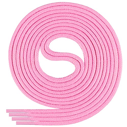 Di Ficchiano gewachste runde pinke Schnürsenkel, Schuhband, Laces, Durchmesser 2-4 mm für Businessschuhe, Anzugschuhe und Lederschuhe Farbe: pink Länge: 150cm von Di Ficchiano